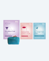 APRICOT Beauty-Set bestehend aus Ectoin Dekolleté Pad, Hexapeptid-8 Stirn Pad und Hyaluron Augenpads