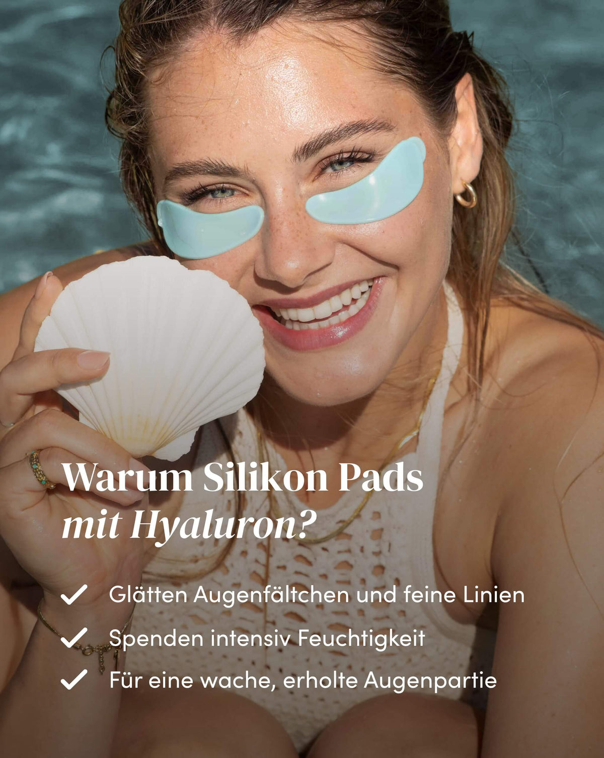 Augenpads mit Hyaluron für die Augenpartie zur Reduzierung von Augenfalten und spenden Feuchtigkeit