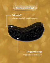 Pads para ojos con purpurina y ácido hialurónico.