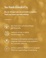 Pads para ojos con purpurina y ácido hialurónico.