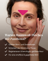 Zornesfalten Patches mit Panthenol für die Stirnpartie zur Reduzierung von Stirn- und Zornesfalten