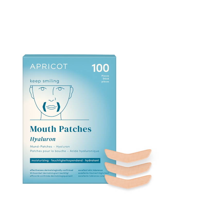 Mund Patches Hyaluron gegen Mundfalten aus Bio-Baumwolle "keep smiling"