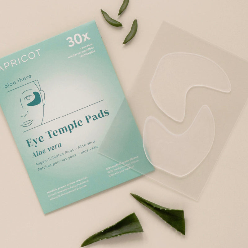 Almohadillas de templos de los ojos con aloe vera
