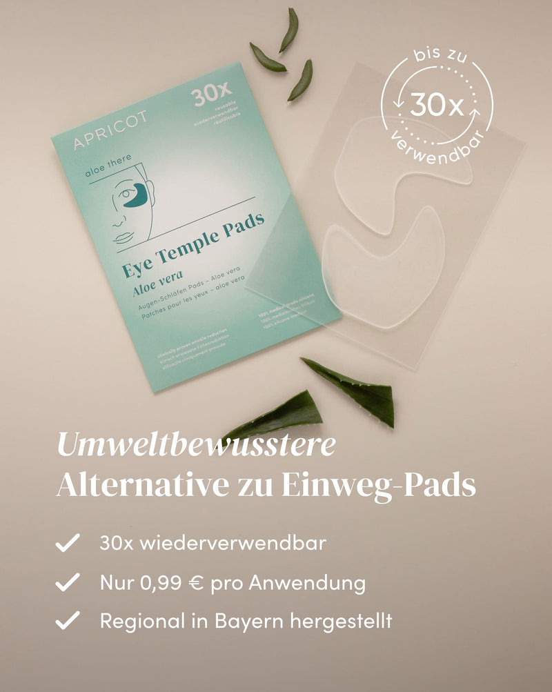 Almohadillas de templos de los ojos con aloe vera