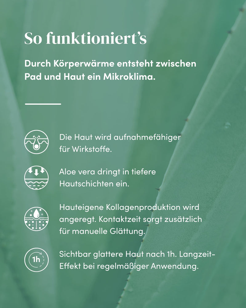 Almohadillas de templos de los ojos con aloe vera