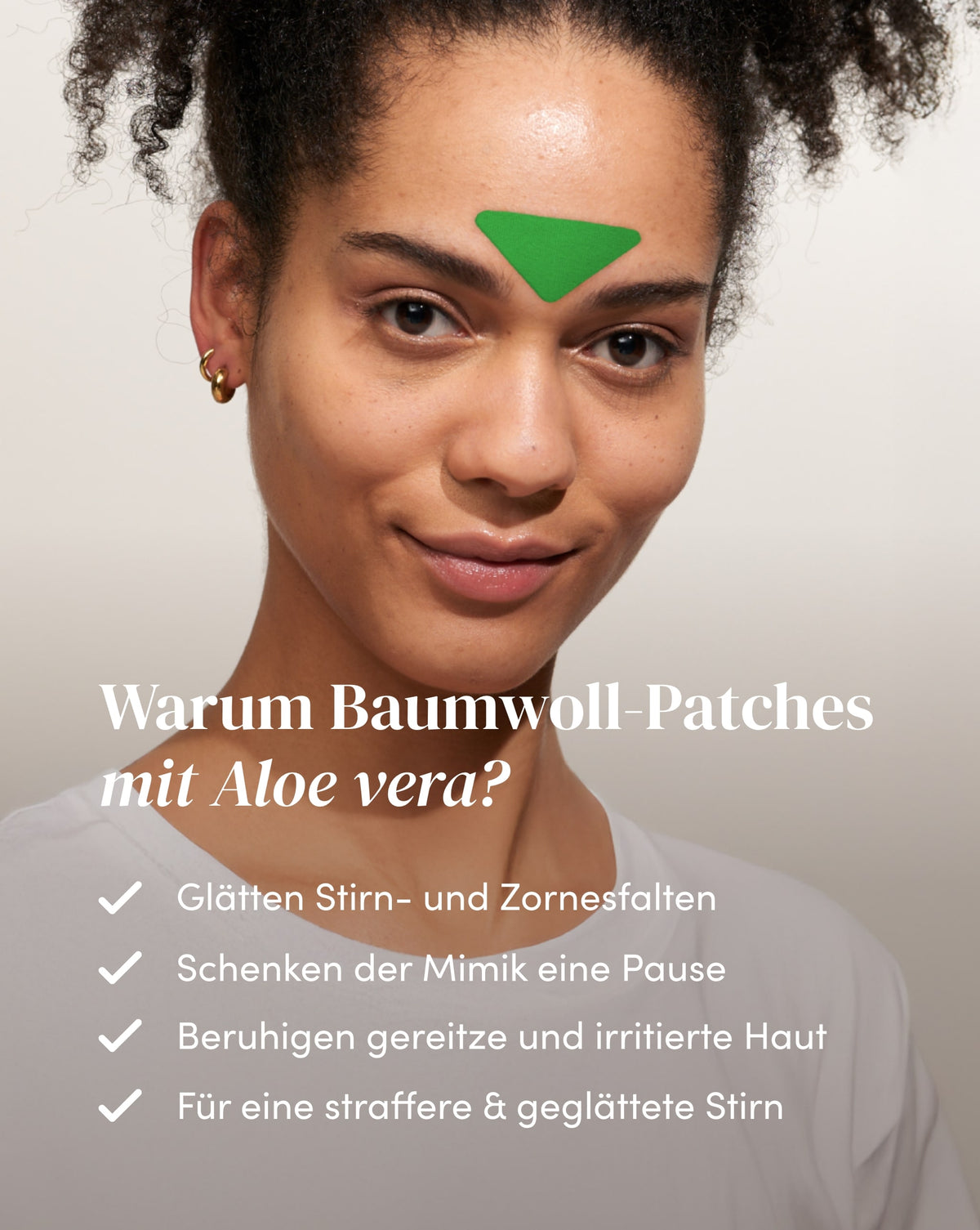 Zornesfalten Patches mit Aloe vera für die Stirnpartie zur Reduzierung von Stirn- und Zornesfalten