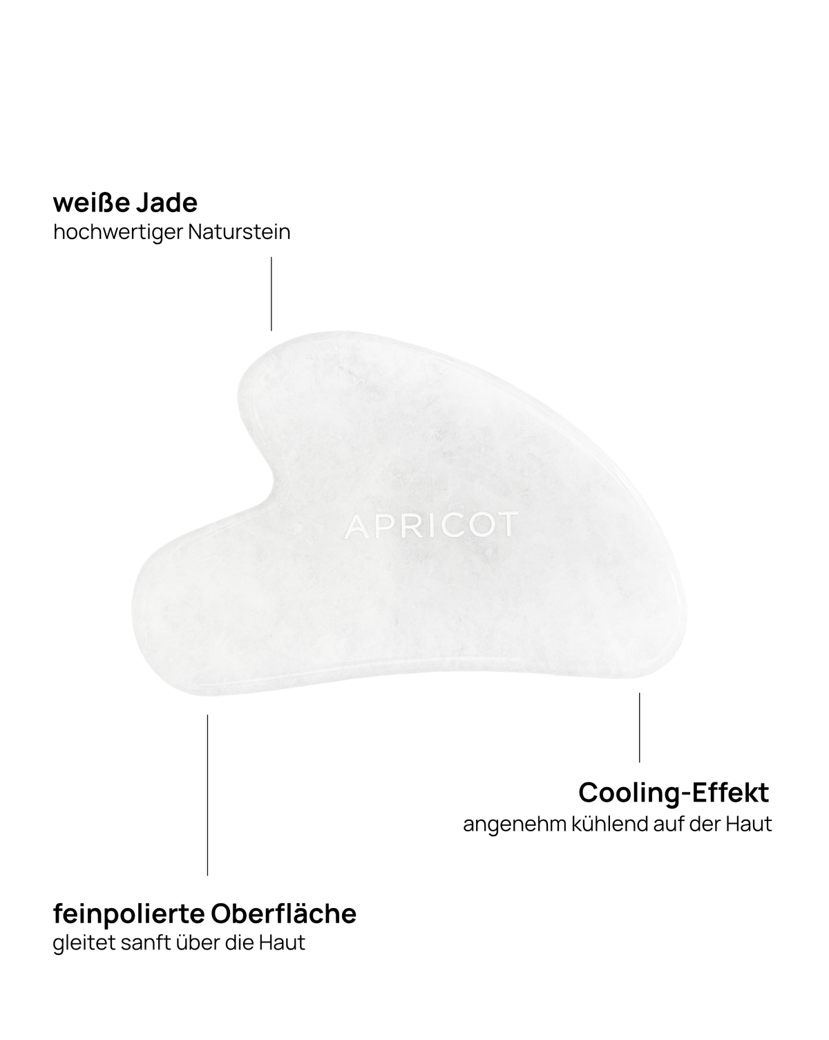 Jade blanco Gua Sha