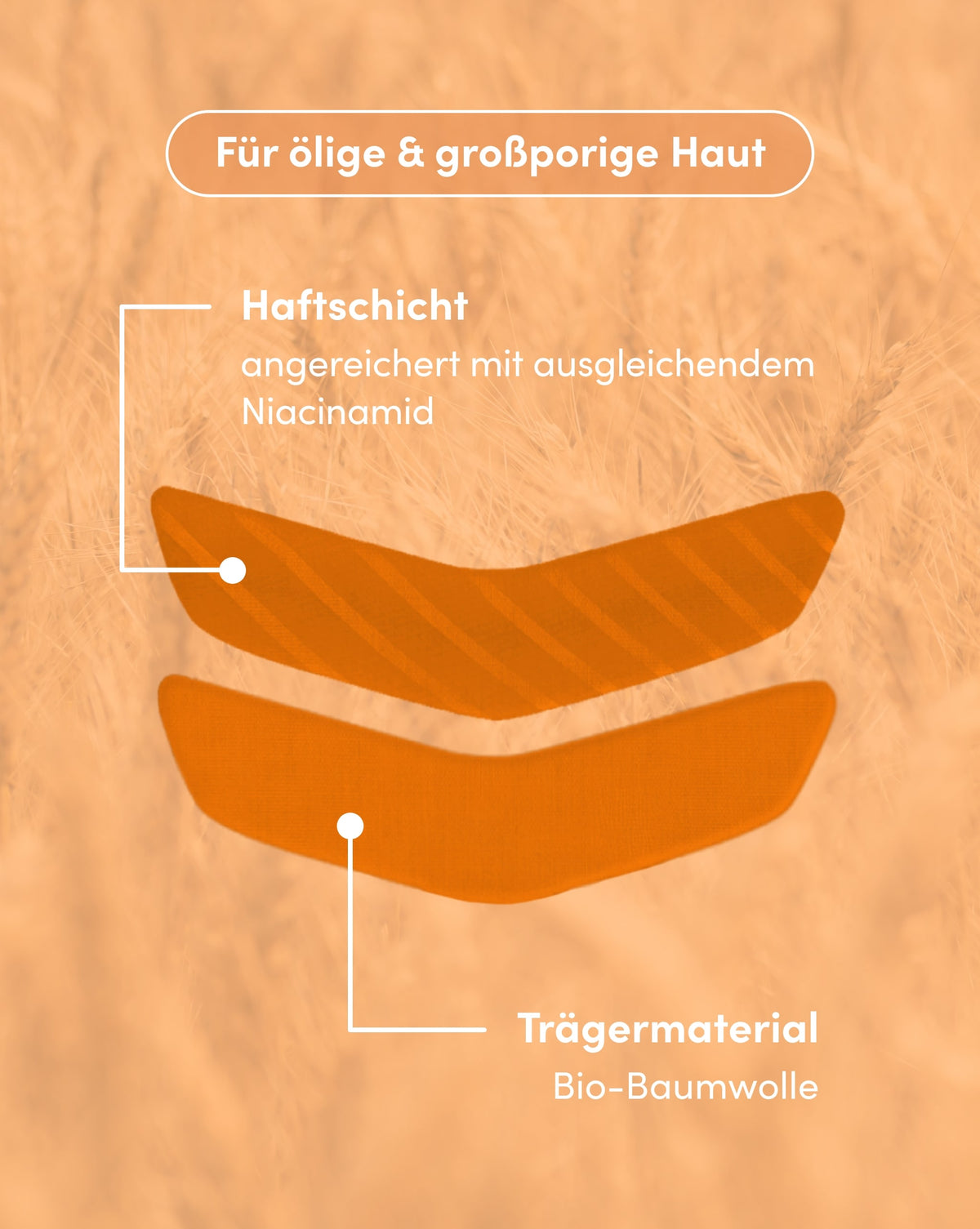 Mund Patches mit Niacinamid aus Bio-Baumwolle