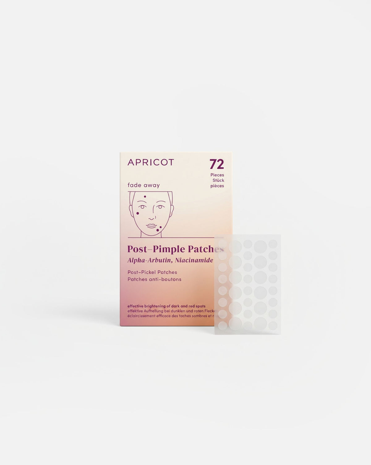 APRICOT Post-Pickel Patches angereichert mit Alpha-Arbutin und Niacinamid für Pickelpartien